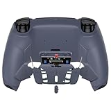 コントローラーではない。eXtremeRate ps5コントローラー(BDM-030&BDM-040&BDM-050)に対応用ラバーグリップ付きプラスティック製RISE4 V3純色の背面リマップキット、ps5コントローラー用アップグレードボード&バックシェルラバーグリップ付き&4バックボタン【ティントゥーラ ネーラ】