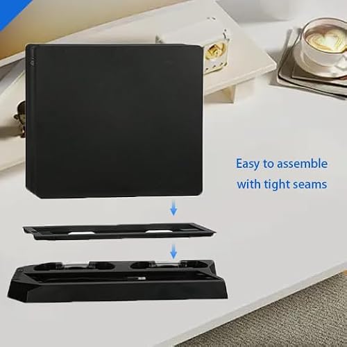 PS4用スタンド冷却ファン/PS4スリム/PS4 PRO用、デュアルコントローラー充電ステーション付き垂直スタンドクーラー、ベースマウント。