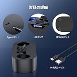 NEWDERY PS5 コントローラー 充電スタンド PS5 コントローラー edge 充電器 収納スタンド 急速充電 周辺機器 アクセサリ USB-Cケーブル付属 LED指示ランプ付き 過充電防止 コンパクト 軽量 ブラック