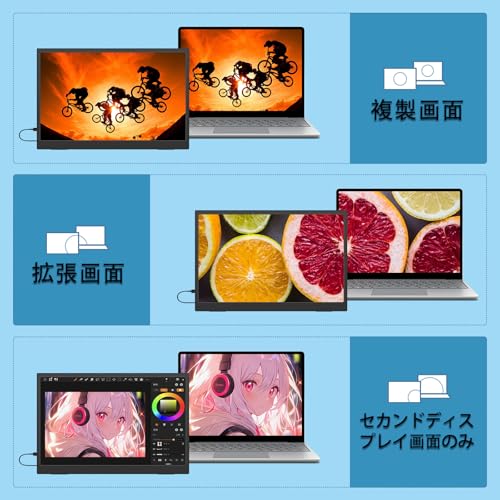 モバイルモニター 15.6インチ ポータブルモニター 2K 3:2 画面比 ゲームモニター 100% sRGB 広色域 500nits 高輝度 薄型軽量 2560*1680 内蔵スピーカー VESA 対応 45° 調整ブラケット付き Type-C/HDMI 接続 PS4/Switch/PC/Mac 対応