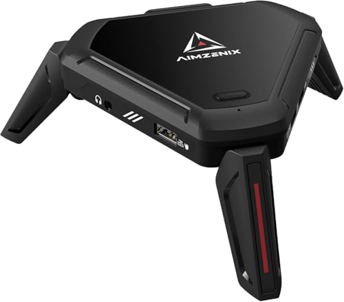 AIMZENIX MONSTER コンバーター PS5（リモートプレイ経由）対応/Switch 2対応 キーボード&マウス アダプタ AX600｜スマートマッピング・アンチリコイル・連射マクロ搭載｜Xbox Series X|S、Xbox One、Xbox 360、PS4、PC対応｜日本語説明書&専用アプリ付属｜3.5mmヘッドホン対応