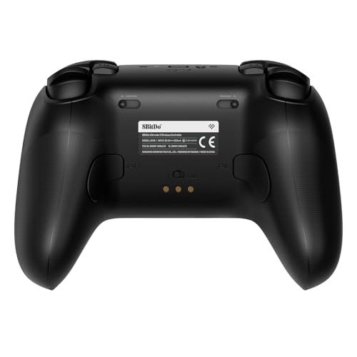 8BitDo Ultimate 2 ワイヤレス コントローラー Windows & Android 用、TMR ジョイスティック付きゲーム コントローラー、切り替え可能なホール効果/触覚トリガー、RGB ファイヤー リング、8 スピード ワイヤレス テクノロジー (Black)