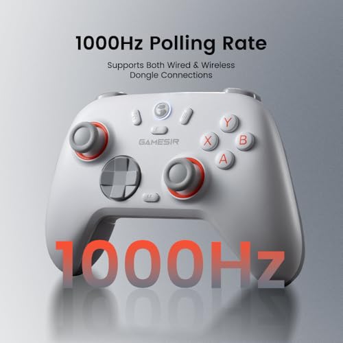 GameSir Nova 2 Lite PC コントローラー 有線、無線（Bluetooth、2.4GHz）1000hzポーリングレートゲームパッド PC、Switch、ios、Android対応 独自開発したアンチドリフトホール効果スティックゲームコントローラー トリガーストップ 二つ背面ボダン ターボ機能 非対称ランブルモーター付きswitch switch 2 プロコン 一年保証 日本語説明書 ホワイト