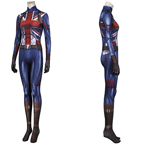 [COSSKY] ホワット・イフ...? キャプテン・カーター ペギー・カーター コスプレ衣装 cosplay イベンド 変装 仮装 全身タイツ プレゼント 祭り仮装 コスチューム コス 衣装 (女性S)