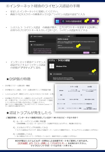 【Windows11 Pro】 DSPライセンス日本語版(インストールUSB付)