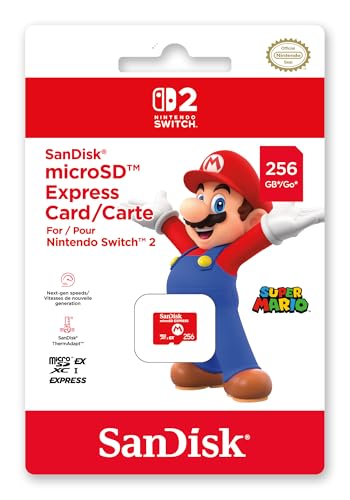 【任天堂ライセンス商品】SanDisk microSD Express Card 256GB for Nintendo Switch 2（サンディスク マイクロSDエクスプレスカード 256GB）