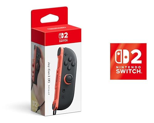 【任天堂純正品】Joy-Con 2 (R) ライトレッド 【Amazon.co.jp限定特典】 Nintendo Switch 2 ロゴデザインステッカー 同梱