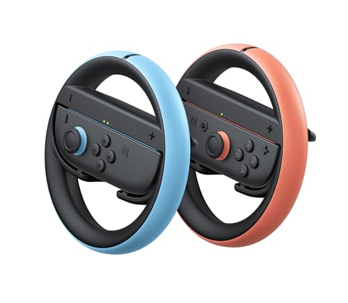 【任天堂純正品】Joy-Con 2 (L) ライトブルー/(R) ライトレッド & 【任天堂純正品】Joy-Con 2 ハンドル 2個セット 【Amazon.co.jp限定特典】Nintendo Switch 2 ロゴデザインステッカー 同梱