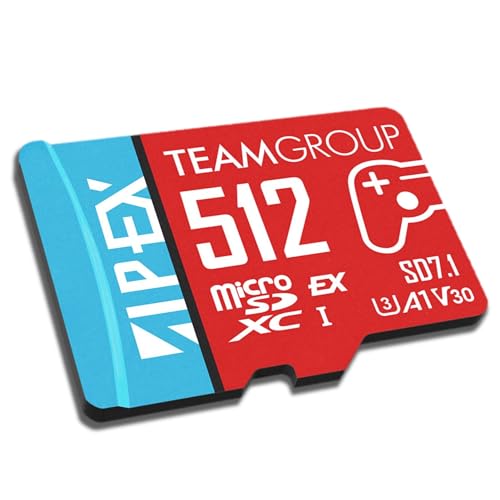 TEAMGROUP (旧称 Team) microSD Express カード 512GB 【 Nintendo Switch2 動作確認済み 】 APEX UHS-I U3 A1 V30 読出800MB/s 書込700MB/s PCデータ転送/4K動画撮影向け 日本正規5年保証 TAPMSDE512GIV30A102