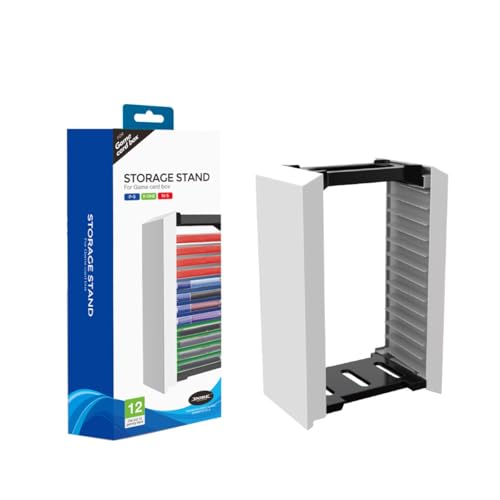 Yavoluy PS5対応ゲームソフトラック BD/ディスク収納 ゲームディスクタワー 縦置きスタンド 12枚収納可能 快速整理 省スペース 組立簡単