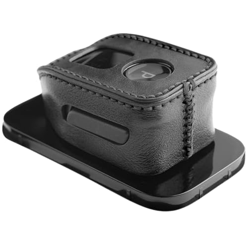 【smasol】シフトノブカバー 本革 シフトレバー ブーツ 内装カスタム パーツ 手縫い不要 エクストレイル T33系／ノート E13／オーラ／アリア B6・B9系 対応（日産車種互換）ドレスアップ アクセサリー (Type-B 黒/黒スティッチ)