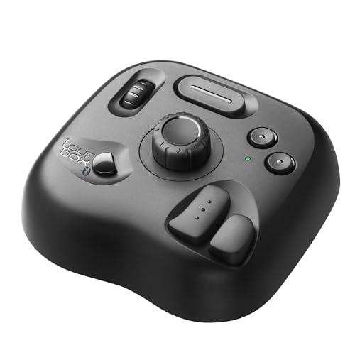 TourBox Lite エントリー左手デバイス・片手キーボード｜ペンタブ最適パートナー｜Clip Studio Paintほか対応｜直感ブラインド操作｜専用ソフトでカスタム自在｜日常作業・軽創作の作業効率向上｜Mac/Windows対応・ワイヤレス（本体のみ）