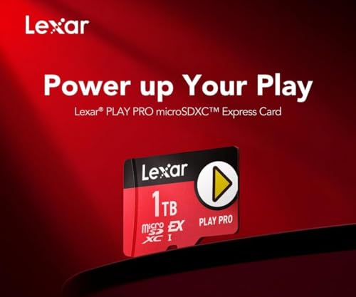 Lexar PLAY PRO microSDXC Expressカード 1TB 最大読込900MB/s最大書込600MB/s Nintendo Switch 4K動画 ドローン対応 防水 耐衝撃 並行输入品