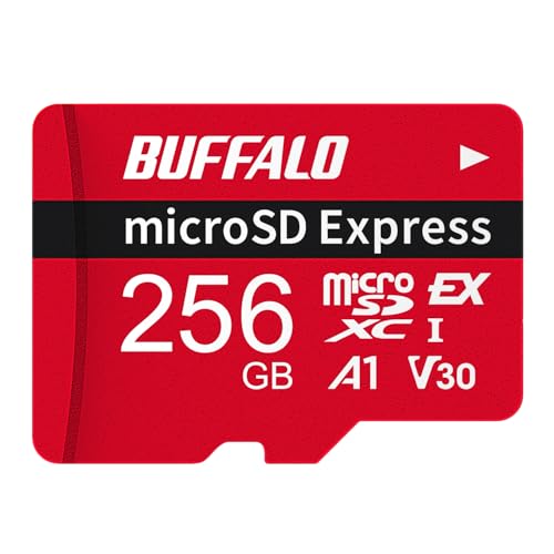 バッファロー SD Express対応microSDカード 256GB 【 Nintendo Switch2対応 】読込速度890MB/s UHS-I U3 V30 A1 Class10 RMSD-256GEXA/N