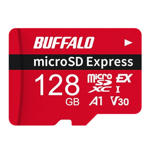 バッファロー SD Express対応microSDカード 128GB 【 Nintendo Switch2対応 】読込速度890MB/s UHS-I U3 V30 A1 Class10 RMSD-128GEXA/N