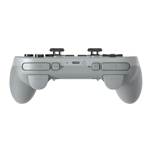 8BitDo Pro 3 BluetoothコントローラーSwitch/Switch 2用-TMRジョイスティック、交換可能なABXYボタン、プロ仕様のバックボタン、充電ドック、ホールエフェクトトリガー、Windows、Apple、SteamOS、Androidに対応（Gray）