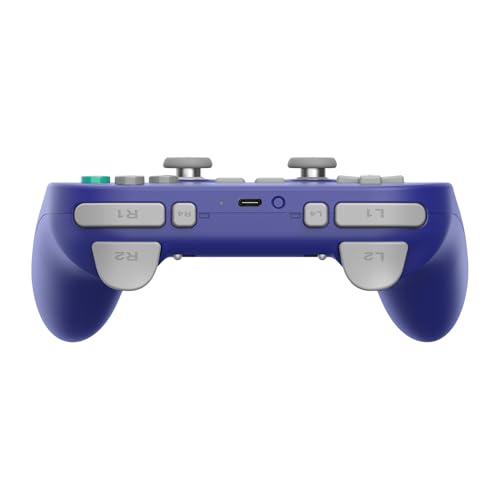 8BitDo Pro 3 BluetoothコントローラーSwitch/Switch 2用-TMRジョイスティック、交換可能なABXYボタン、プロ仕様のバックボタン、充電ドック、ホールエフェクトトリガー、Windows、Apple、SteamOS、Androidに対応(Purple)