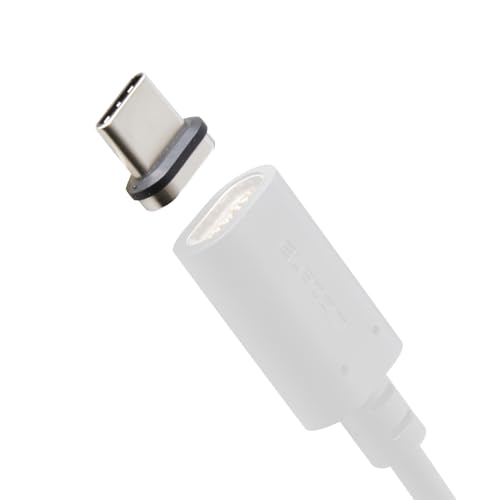 エレコム マグネット 変換アダプタ 付け替え端子 パーツ USB Type C ケーブル 240W USB PD対応 [ショート・発火を防ぐブレーカー搭載] 【磁石で簡単に脱着できる】 ピタッとマグネット 専用品 ブラック MPA-CECMA
