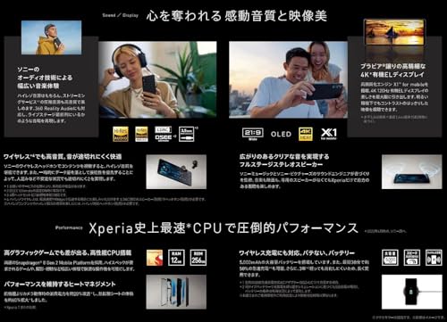 【整備済み品】 Sony Xperia 1 V docomo 256GB ブラック