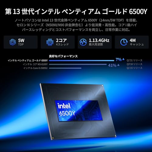 UOWAMOU Office 2024搭載 ノートパソコン 15.6型 6500Y 32+512GB ラップトップ1920×1080 IPS液晶スクリーン Win11 Pro 薄型ノートpc 高速放熱 静音Laptop USB3.2 Gen1×2 /USB2.0×1/HDMI/Type-C/TFカード対応WIFI5/BT5.0/テンキー付き 日本語キーボードカバー