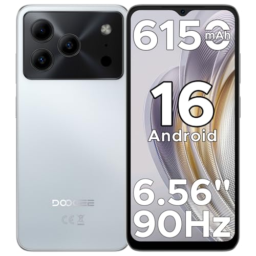 【最新 Android 16 スマホ】 DOOGEE Note56 Android16 SIMフリー スマホ 6.56インチ 90Hz IPS大画面 スマートフォン 8コアCPU 6150mAh大容量バッテリー アンドロイド16 スマホ本体 24GB+64GB+2TB拡張 AIカメラ/顔認証/GPS/OTG/4GデュアルSIM 携帯電話 スマホケース付き