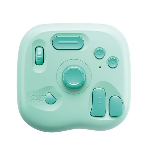 TourBox Lite [エントリー] 左手デバイス Bluetooth 片手キーボード ペンタブとともに使う直感操作 専用ソフトでカスタム自在 創作効率を革新 Mac/Windows対応・Oasis Series（アクアグリーン）