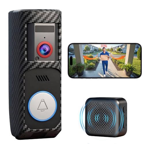 OBEST インターホン ワイヤレス 工事不要 カメラ付き テレビドアホン キャッツアイ 1080P 暗視機能 録画機能 テレビドアホン スマホ連動 遠隔監視 双方向通話 家族共有 IP65防水 玄関チャイム USB充電 9000mAhバッテリー 長時間連続使用 ドアホン ナイト マンション/一戸建て 防犯対策 熊対策対応