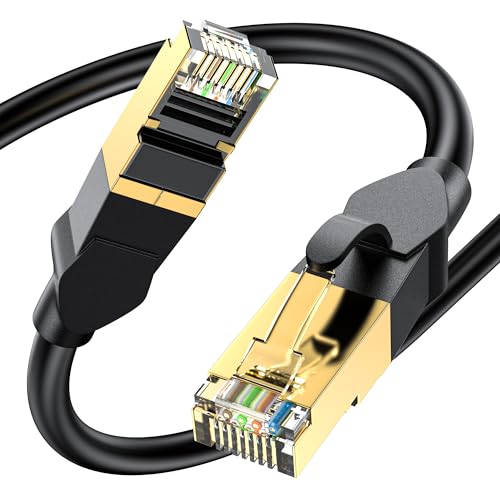 CHENLUKJ LANケーブル 1m CAT6A カテゴリ6 高速 ランケーブル PoE対応 26AWG 550MHz 10Gbps/ギガビット対応 CAT6準拠 RJ45金メッキコネクタ 爪折れ防止 耐候性 家庭/オフィス/ゲーム機用 屋内屋外用 ブラック