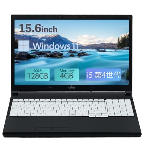 富士通 LIFEBOOK A574 中古整備済 ノートPC｜15.6型｜Intel core i5 第4世代｜メモリ4GB｜SSD128GB｜Windows 11 Pro｜Office 2019｜Wi-Fi・Bluetooth・HDMI対応