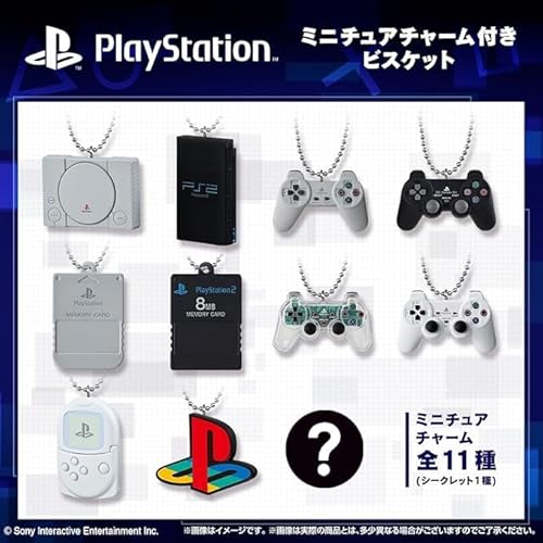 PlayStation ™ / ミニチュアチャーム付き ビスケット 食玩 プレイステーション BOX 10個入り