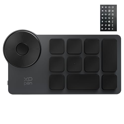 XPPen ACK05 左手デバイス 片手キーボード 板タブ 液タブ お絵描き 最適パートナー 作業効率 イラスト制作/動画編集/ゲーム/作業効率化 Bluetooth&有線接続対応