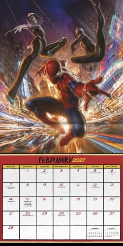 2027年スパイダーマンミニ壁掛けカレンダー