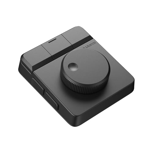 Ulanzi D100H Dial クリップアシスタント 左手デバイス 動画編集コントローラー ダイヤルノブ付き 触覚フィードバック ショートカットキー Bluetooth 5.0 7つボタン カスタマイズ可能 Mac/PC対応 マクロキーボード 初心者・写真家・動画クリエイター向け 作業効率化