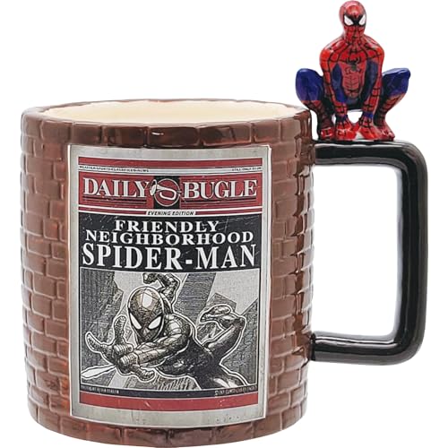 「 マーベル 」 公式ライセンス スパイダーマン マグカップ フィギュア付き 約360ml すわり グッズ 雑貨 食器 誕生日プレゼント 女性 子供 SAN5177