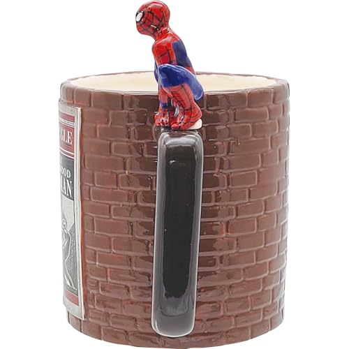 「 マーベル 」 公式ライセンス スパイダーマン マグカップ フィギュア付き 約360ml すわり グッズ 雑貨 食器 誕生日プレゼント 女性 子供 SAN5177