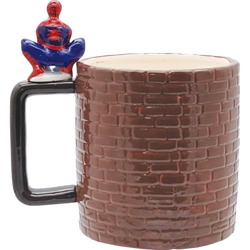 「 マーベル 」 公式ライセンス スパイダーマン マグカップ フィギュア付き 約360ml すわり グッズ 雑貨 食器 誕生日プレゼント 女性 子供 SAN5177