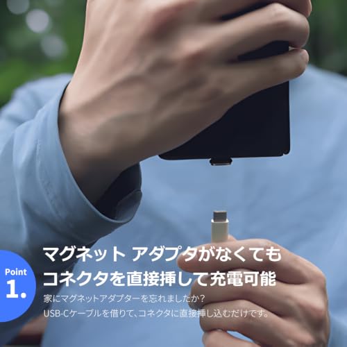 日本の中小企業 マグネット式 USB Type-C 変換アダプター 240W PD3.1 超高速充電 40Gbps高速データ 8K60Hz映像出力