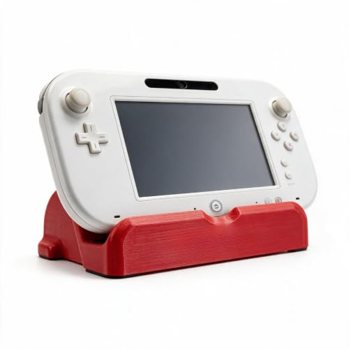 専用充電ドックスタンド Wii Uゲームパッドコントローラー対応 安定した滑り止めゲームパッドストレージベース レトロゲームセットアップ用 (レッド)