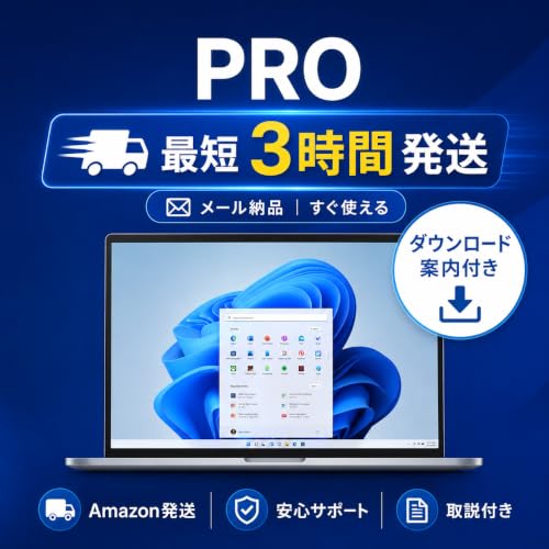 【Windows11 Pro用】 1PC用 永続ライセンス日本語版 メール納品 最短3時間 [並行輸入品]
