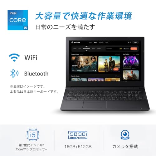 TOSHIBA ダイナブック ノートパソコン Office搭载,15.6インチ dynabook パソコン (整備済み品) | 16GB 512GB Windows11 Pro 中古 ノートPC Core i5 日本語キーボード付き