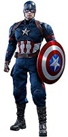 【中古】ムービー・マスターピース シビル・ウォー/キャプテン・アメリカ キャプテン・アメリカ 1/6スケール プラスチック製 塗装済み可動フィギュア