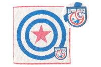 マーベルキャラクター　ミニタオルワッペン　キャプテン・アメリカ　MARVEL　ヒーロー　キッズ　タオル　アニメ　グッズ　映画