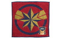 マーベルキャラクター　ミニタオルワッペン　キャプテンマーベル　マーベル　MARVEL　ヒーロー　ヒーローズ　アメコミ　映画　アニメ　キッズ　タオル　たおる　ハンドタオル　タオルハンカチ　ハンカチ　グッズ