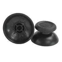 PS4アナログスティックカバー 交換用ハンドル帽2個セット ゲームパッドアクセサリー ps4コントローラーに対応用 ハンドル保護カバー滑り止め (ブラック)