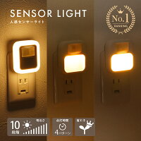 送料無料 ライト コンセント センサーライト 人感センサーライト 室内 フットライト 足元灯 電池不要 屋内 人感 センサー 調光 ナイトライト 省エネ 明るさ 調整 調節 タイマー 自動点灯 消灯 L