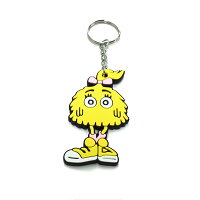 【メール便可】ラバーキーホルダー McDonald's フライガール イエロー マクドナルド (6.4x3.6cm) / キーリング アメリカン雑貨 LACMC2005ACC