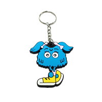 【メール便可】ラバーキーホルダー McDonald's フライガール ブルー マクドナルド (5.6x5.3cm) / キーリング アメリカン雑貨 LACMC2006ACC