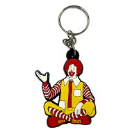 【メール便可】ラバーキーホルダー McDonald's ドナルド・マクドナルド (5.9x4.5cm) / キーリング アメリカン雑貨 LACMC2010ACC