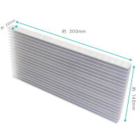 300mm × 140mm × 20mm ヒートシンク アルミ 放熱板 放熱用アルミフィン 空冷 自作回路 基盤冷却 冷凍食品 解凍 シルバー 1点