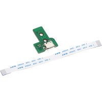 PS4 JDS-030 JDS-001 JDS-055 JDS-040 JDS-011 コントローラー用 充電ソケット microB ボード 12ピンケーブル付き 修理パーツ ゲームパッド用